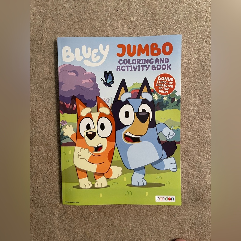 Bluey jumbo coloring activity book